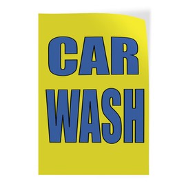 Door Decals Vertical Vinyl Stickers Multiple Sizes Car Wash Blue Yellow Industrial Vinyl Luggage & Bumper Stickers for Cars Automotive 10x14Inches