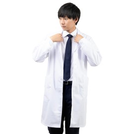 Homhome Men's White Coat for Doctors Coat, Medical Examination, Experiment, Laboratory, Doctor, Dentist, Pharmacist, Cosplay, white
