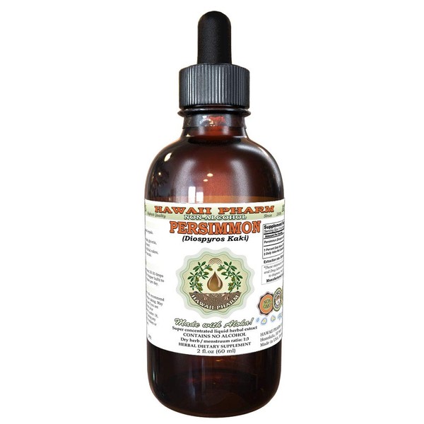 Hawaii Pharm LLC Persimmon, Shi Di (Diospyros Kaki) Tincture, Dried sepals Liquid Extract, Persimmon, Glycerite Herbal Supplement 2 oz