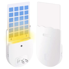 Indoor Fly Trap for Home - Flying Insect Trap Fruit Fly Traps for Bugs, Gnats, Moths for Indoors with Night Light UV Attractant Catcher, Device + 10 Glue Boards