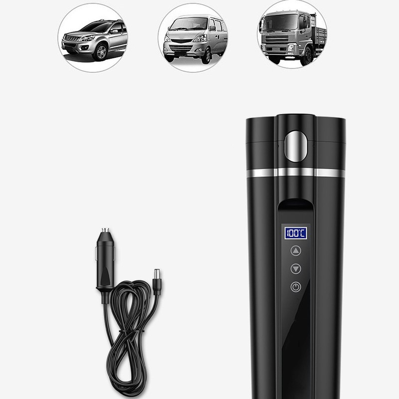 Electric Heated Travel Mug 450ml Smart Temperature Control Low Noise