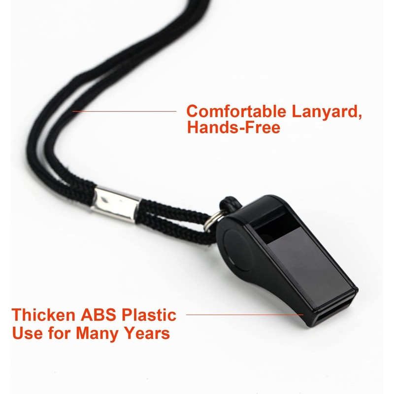 Seakii 24 Pack 120dB Loud Referee Whistles with Lanyards –