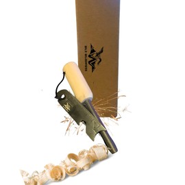 Wild Wilderness Survival Fire Steel, Flint Striker Steel Fire Starter Kit, Magnesium Ferrocium Rod Firesteel with Scale Scraper. Outdoor Emergency Survival Tool for Travelling Camping Hiking