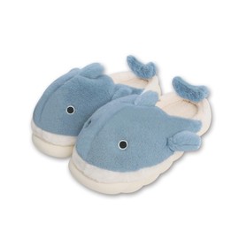 Warm Cushioned Winter Indoor Slippers for Living Room Noise Reduction Whale Slippers Brown