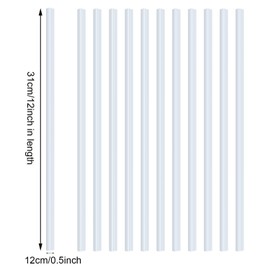 10 Pieces Binding Bars Slide Grip Binding Bars for School and Office Report Cover A4 Spine, 12 Inch, 40 Sheet Capacity(White)