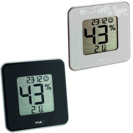 TFA Set Thermo-Hygrometer 30.5021 Style 1 x schwarz + 1 x hellgrau