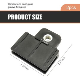 Polcatay 2 PCS Window Door Glass Channel Retaining Clip, Front Door Window Lifter Bracket Buckle, Perfect Fit Glass Regulator Holde, Universal for Most Cars Trucks Repair Accessories (Black)