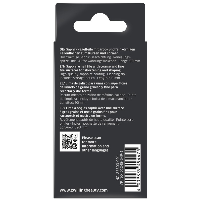 ZWILLING Saphir Nail File, Professional File Blade with High-Quality Coating,