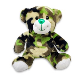 PLUSHOLOGY Green Camo Teddy Bear Stuffed Animal; Ultra Soft and Cuddly Plush Toy for Kids 3 Years Old to Adults; Child-Safe Embroidered Eyes adds a Unique Aesthetic; (9" Tall)