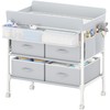 BOLUO Baby Changing Table with 4 Drawers, Waterproof Diaper Changing