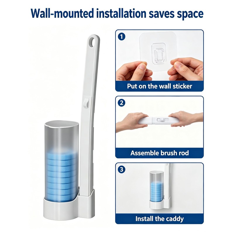 Disposable Toilet Wand Refills, 48 pcs Disposable Toilet Brush Heads,Toilet