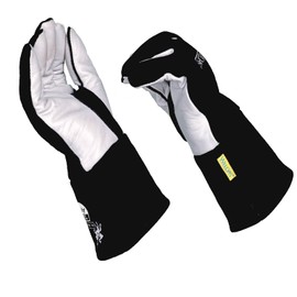 [Weldas] Women's Size Arc Knight® Premium Cut Resistant MIG Welding Gloves, Strong Level A6 Protection, 10-2020S-CR, Black and White (Small)