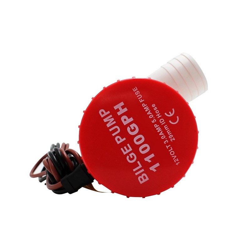 HUIXHAO Electric bilge pump 12V 1100GPH,Non-Automatic Marine Submersible Boat Bilge