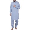 Men's Cotton Blend Pathani Kurta Salwar SET (US, Alpha, X-Large,