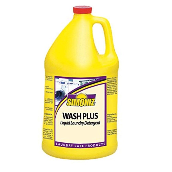 Simoniz W4200004 Wash Plus Economical Liquid Laundry Detergent, 1 gal Bottles per Case (Pack of 4)