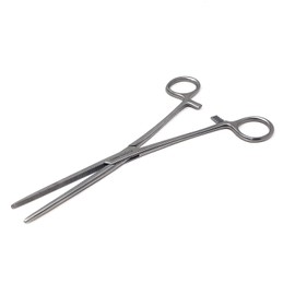 KKT Stainless Steel Heavy Duty Hemostat Straight,Full Serrated, Ratcheted Lock (Size 8")