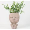 Face Flower Pot Head Planter Pot Cute Lady Face Succulent
