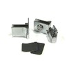 Inset Side-Mount Glass Door Hinge, Polished Chrome