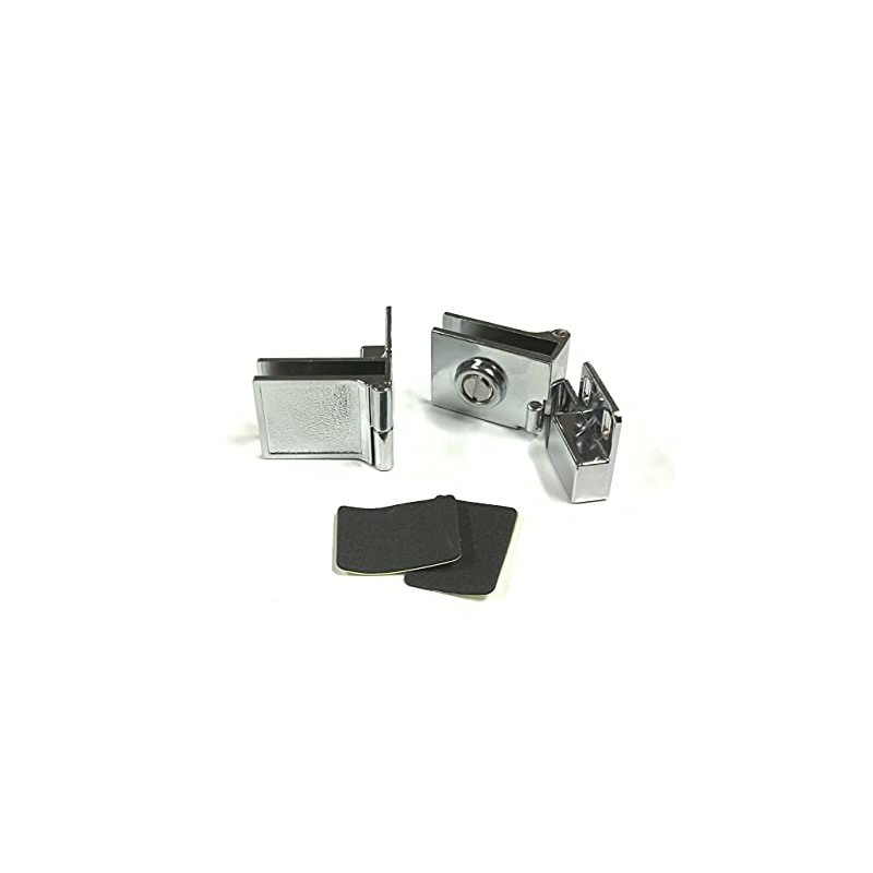 Inset Side-Mount Glass Door Hinge, Polished Chrome