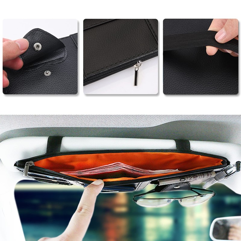 2 Packs Car Sun Visor Pocket Organizer for Car Truck,