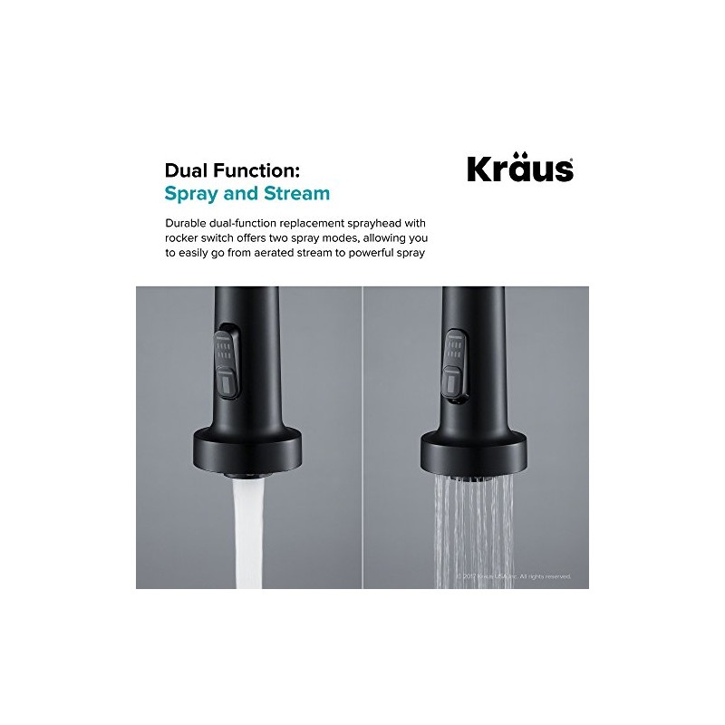 Kraus Dual Function Kitchen Faucet Sprayer in Matte Black