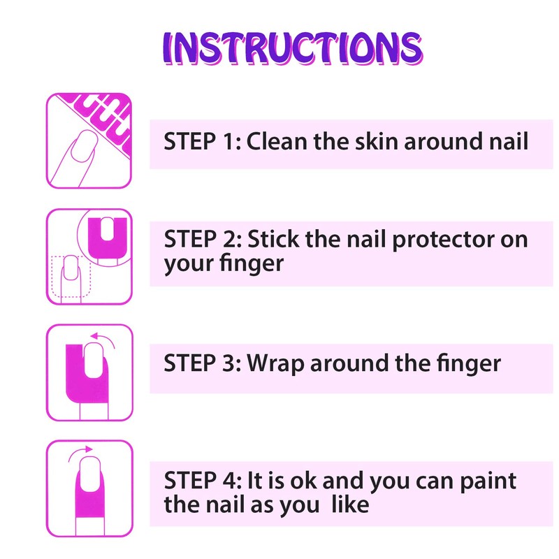 Outus 150 Pieces U Shape Nail Polish Protector Guards Spill