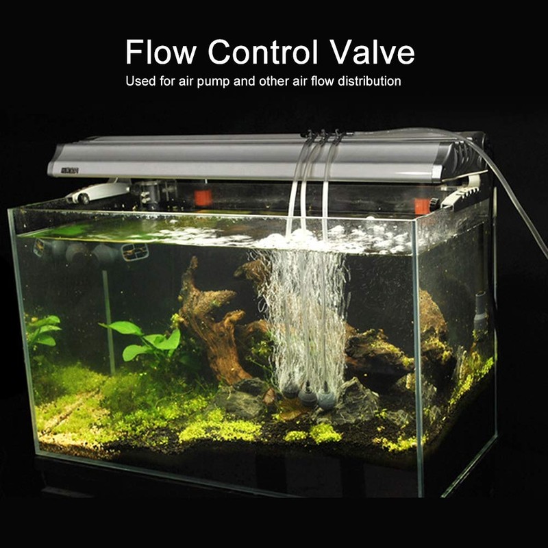 10pcs Fish Tank Flows Control Valve, Stainless Steel Aquarium Oxygen