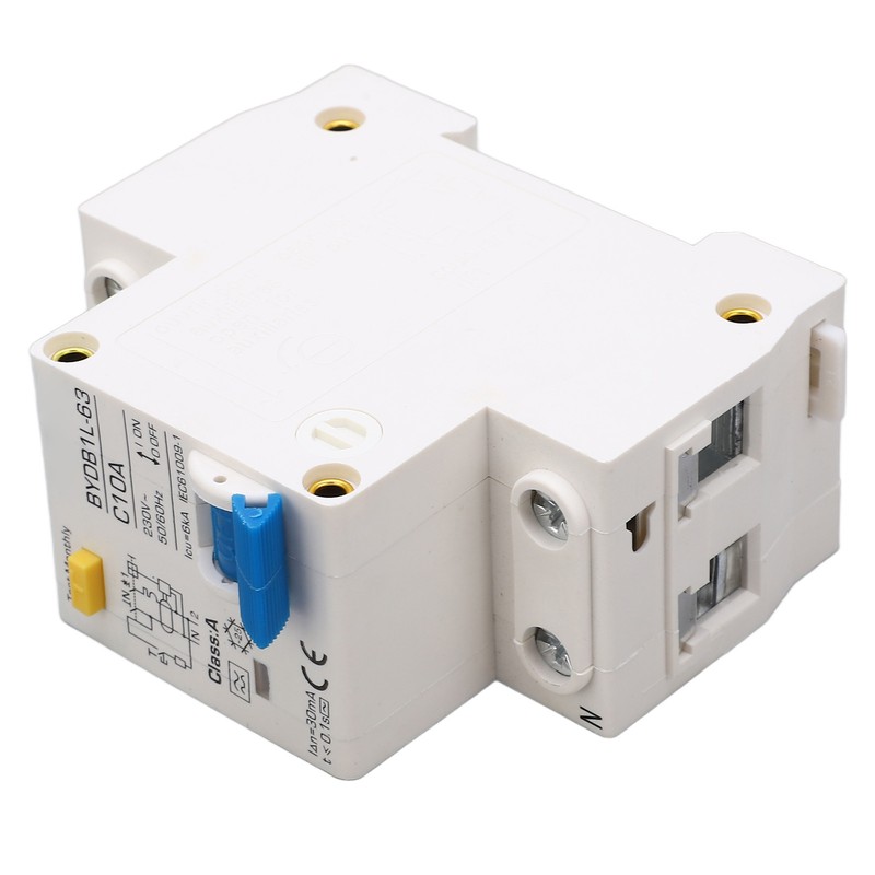 Circuit Breaker 1P+N Leakage Protection Switch 10A 230V AC DIN