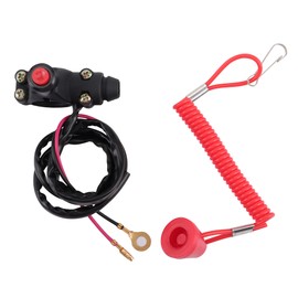 GOOFIT 7/8" 22mm Handlebar 2 Wire Tether Kill Switch Replacement for 110cc 125cc Dirt Pit Bike ATV 4 Wheeler Quad Trail Bike