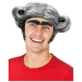 Costume Adventure Grey Character Wig Costume Grey Character Wig With Curls - One Size