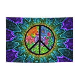 Peace Flag 4x6 ft Garden Banner with 4 Holes Indoor Outdoor Perfect Decoration