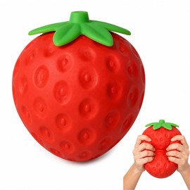 Jumbo Strawberry Squishy for Stress Relief, Slow Rising Big Fruit Squishy