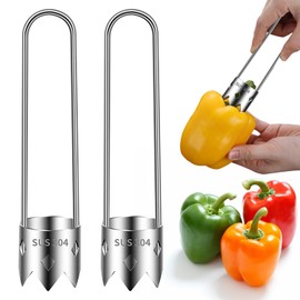 2Pcs Universal Stainless Steel Fruit Core Remover,Multifunctional Home Kitchen Fruit and Vegetable Core Remover, Fruit Corer Tool, Fruit Corer for Apple, Pear, Vegetable