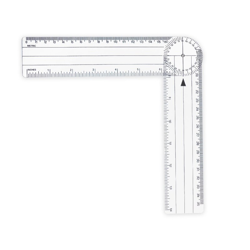 Rehabilitation Advantage Goniometer Set - 12” & 8” 360-Degree, 8”