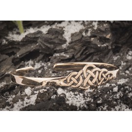 Windalf Alesia Women's Bangle Diameter 6 cm Celtic Knot High-Quality Bronze, 17 centimetres, Bronze