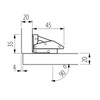 6 x Junker Screw-On Hinges 77.4 x 32.8 mm Furniture