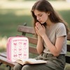 Pink Bible Cover Case For Women, Bible Cover With Handles,