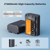 K&F CONCEPT 2600mAh NP-FZ100 Battery and Charger Set, Compatible with