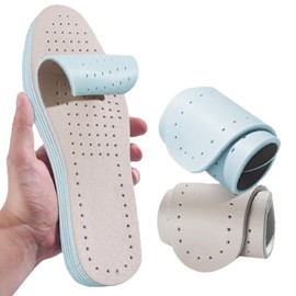 3 Pairs of Leather Insoles, Leather Soles for Sweaty Feet, Breathable Leather Shoes Soles, Soft Leather Insoles for Men and Women Shoes (37-38)