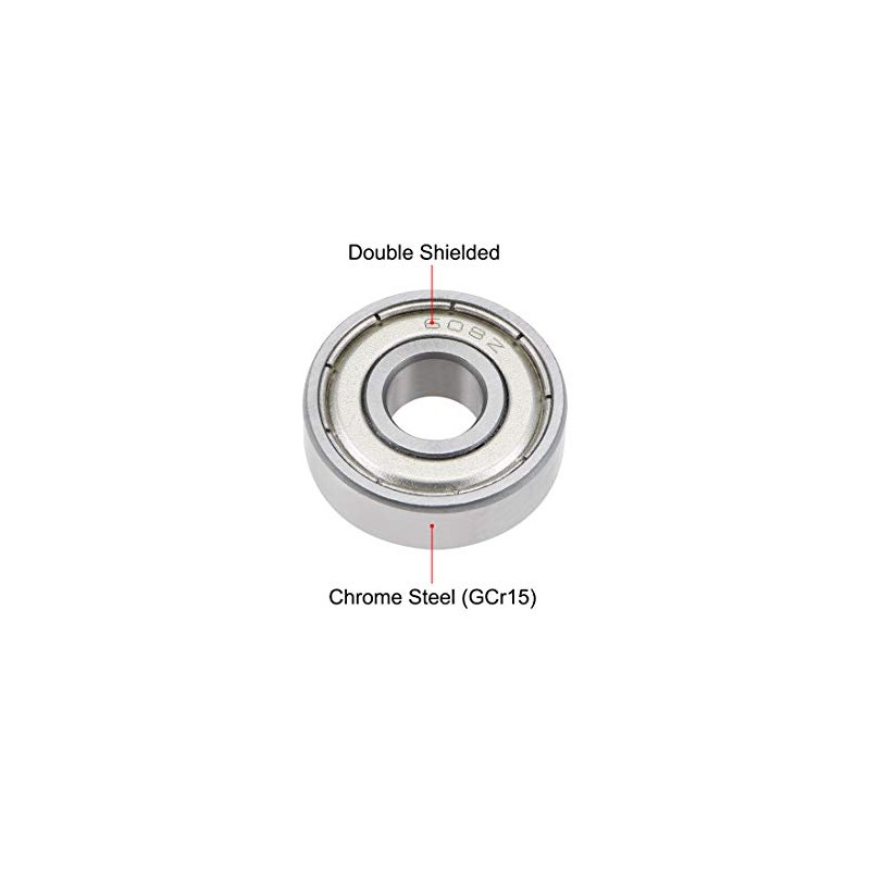 sourcing map 605-608 ABEC-3 Bearing 608ZZ 10Qty