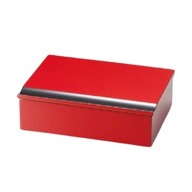 J-kitchens Excursion Lunch Box, Made in Japan, Wood, Takeshige, Total Vermilion, 8.5 inches (21.5 cm), Lacquered and Hand-painted, Stylish