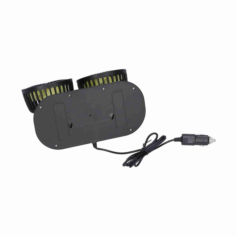 Electric Car Fan 360° Rotatable DoubleHead 5 Blades 2 Speeds