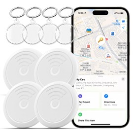 Air Tag-4 Pack Smart Bluetooth Tracker,Item Finders Works with Apple Find My (iOS only),Luggage Tracker Tag for Keys Wallet Bags Kids Pets,Item Locator Tracking Device for Home Outdoor Travel Hiking