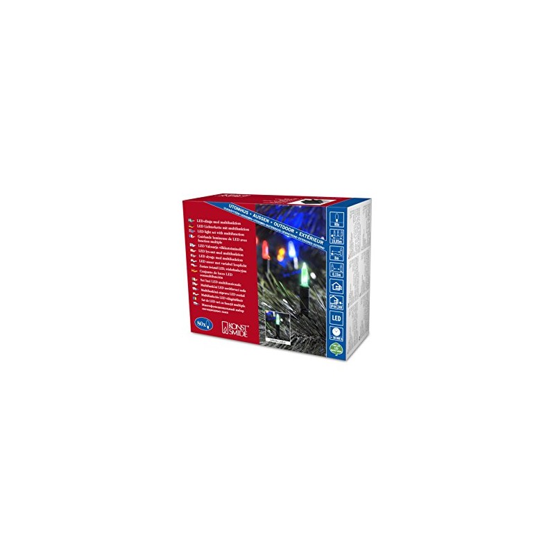 Konstsmide Traditional Static Fairy Lights/Outdoor or Indoor (IP44)/120 Multi Coloured