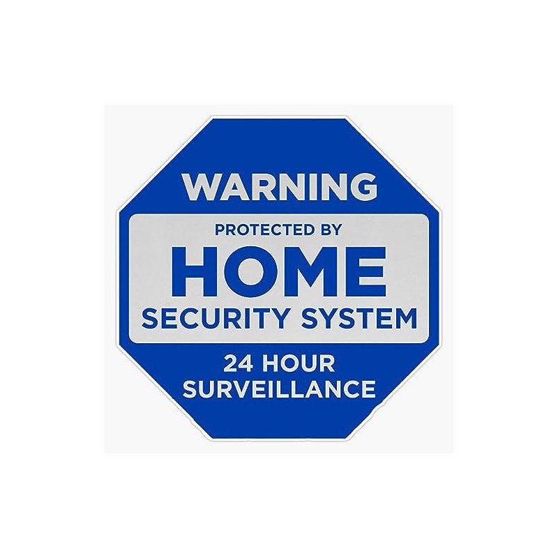 Home Security System Sign Vinyl Sticker Waterproof Bumper Sticker Laptop