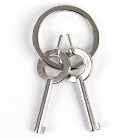 Vulcanforce Solid Steel Universal Handcuff Keys 2-Pack – Professional Law Enforcement Cuff Key with Key Ring, Standard Duty Gear for Security Guards & Police