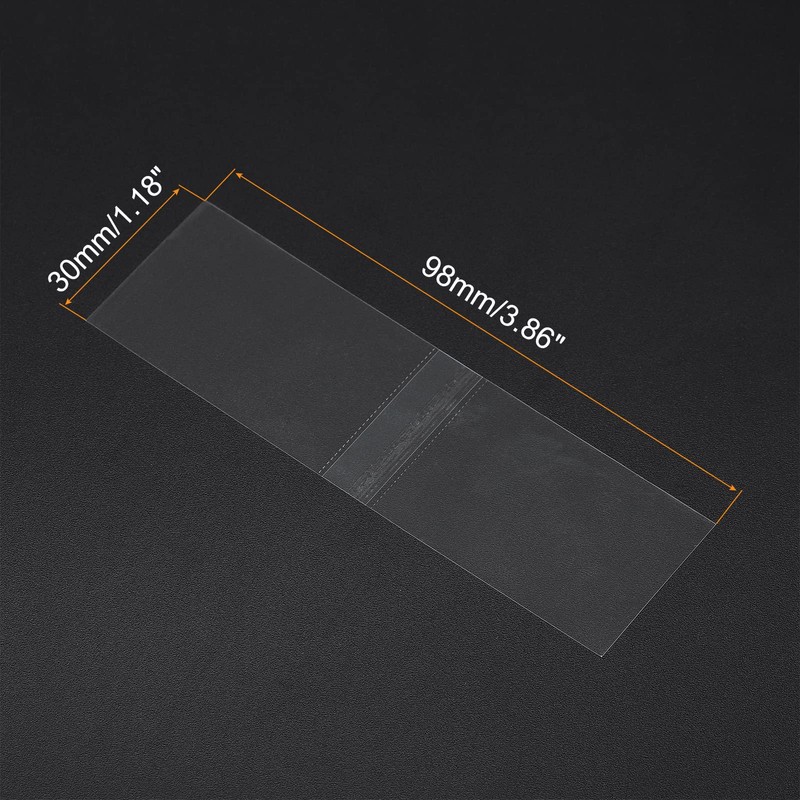PATIKIL 98x30mm Perforated Shrink Bands 250pcs PVC Heat Shrink Wrap