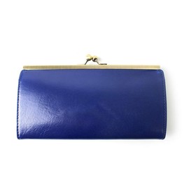 Style On Bag Men's Women's Long Wallet, Italian Leather, navy 08