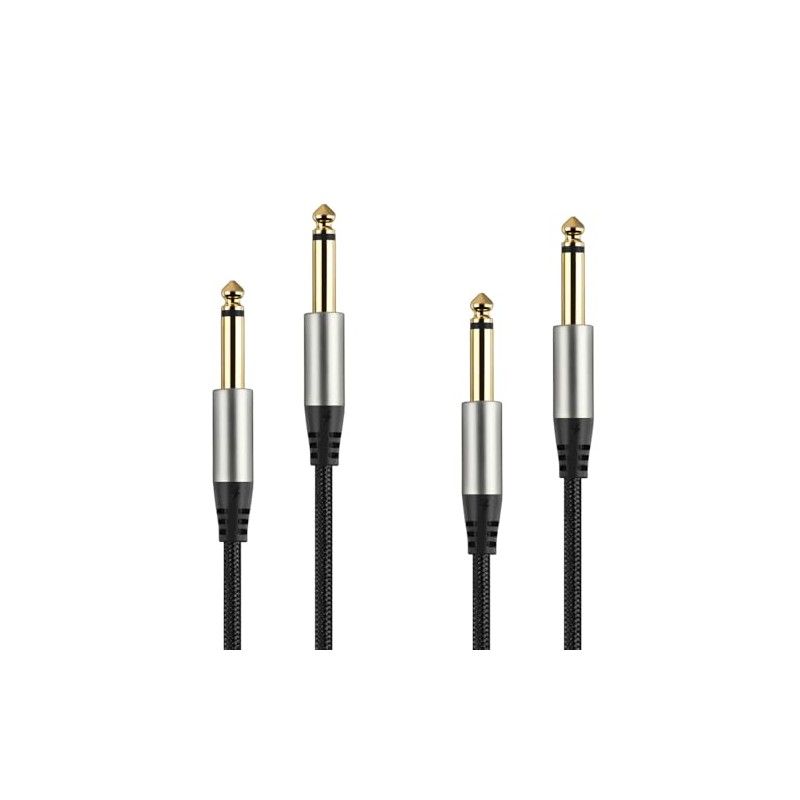 Paquete de 2 cables de guitarra de 1/4 de pulgada
