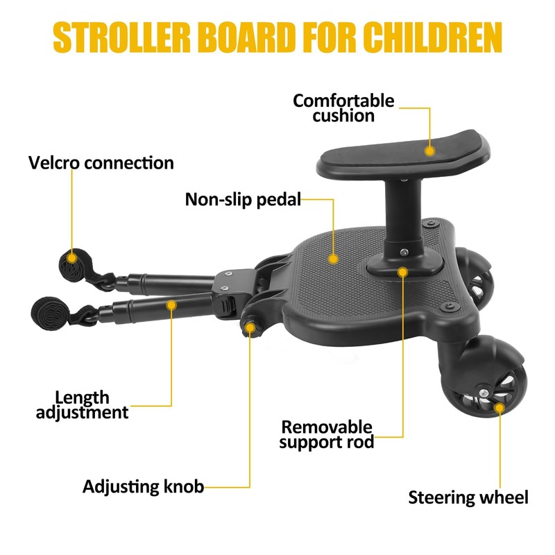 2025 New-Universal Stroller Board with Detachable Seat, 2in1 Sit and